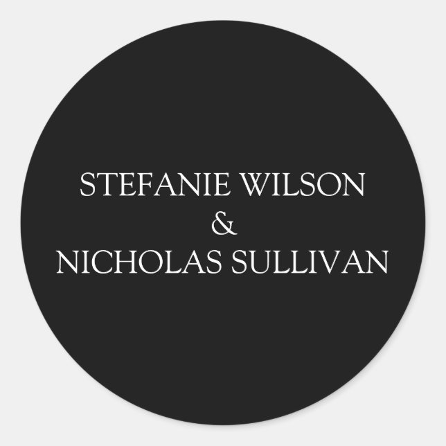 Adesivo Casamento Mínimo Moderno de Monograma Floral Delic (Frente)