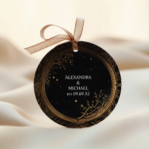 Adesivo Casamento Místico Celestial Preto e Dourado