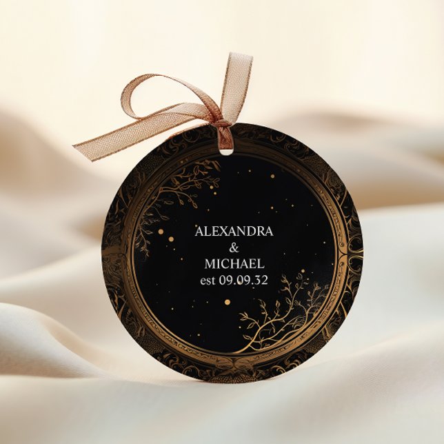 Adesivo Casamento Místico Celestial Preto e Dourado (Criador carregado)