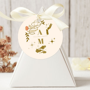 Adesivo Casamento Místico Dourado Vintage