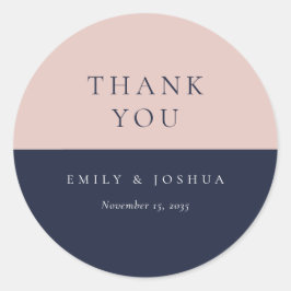 Adesivo Casamento Moderno Azul-Marinho Blush