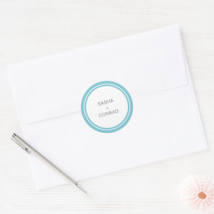 Adesivo Casamento Moderno Borda Aqua Bold