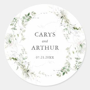 Adesivo Casamento Moderno com Greenery Wreath