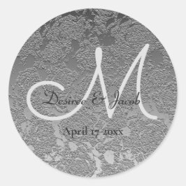 Adesivo Casamento Moderno da Cinza Silver Elegante