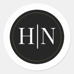 Adesivo Casamento Moderno Minimalista Elegante Preto Branc