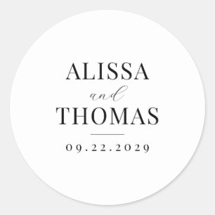 Adesivo Casamento Moderno Minimalista Negro e Branco