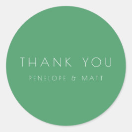 Adesivo Casamento Moderno Minimalista Obrigado Kelly Green