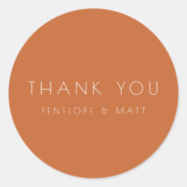 Adesivo Casamento Moderno Minimalista Obrigado Queimado La