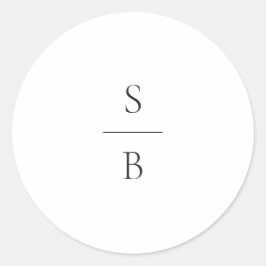 Adesivo Casamento Moderno Monograma Preto e Branco Limpo