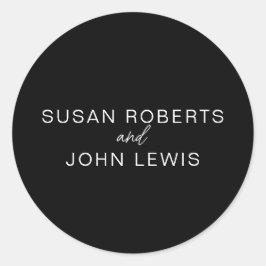 Adesivo Casamento Moderno Preto e Branco