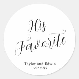 Adesivo Casamento Moderno Preto e Branco Minimalista