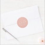 Adesivo Casamento Moderno Simples Peach<br><div class="desc">Etiquetas de casamento elegantes com um layout simples e mínimo com "Nós fazemos" em uma tipografia contemporânea. Um design clássico com um toque moderno.</div>