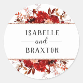 Adesivo Casamento Monograma Com Moldura De Beleza Rústica