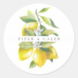 Adesivo Casamento Monograma de Limão Blossoms