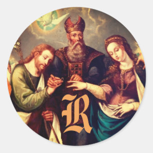 Adesivo Casamento monograma de Mary & Joseph