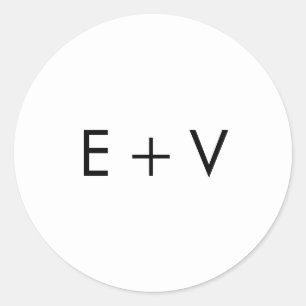 Adesivo Casamento Monograma Moderno Minimalista Simples