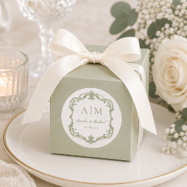 Adesivo Casamento Monograma Vintage Elegante