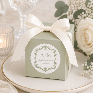 Adesivo  Casamento Monograma Vintage Elegante 