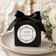  Casamento Monograma Vintage Elegante 