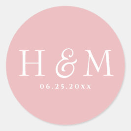 Adesivo Casamento Monogramado com Tipografia Simples e Ele