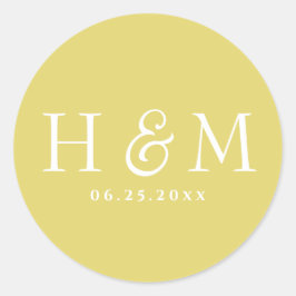 Adesivo Casamento Monogramado com Tipografia Simples e Ele