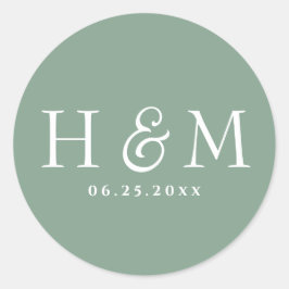 Adesivo Casamento Monogramado com Tipografia Simples e Ele