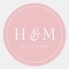 Adesivo Casamento Monogramado com Tipografia Simples e Ele