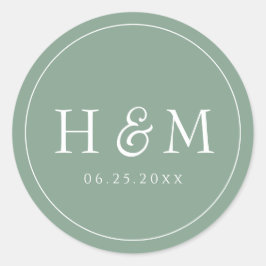 Adesivo Casamento Monogramado com Tipografia Simples e Ele