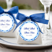 Casamento Muçulmano Islâmico com Padrão Azul do Ma