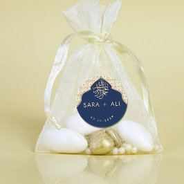 Adesivo casamento muçulmano oriental azul