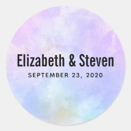 Adesivo Casamento na moda Púrpura, Cor Azul, De Água