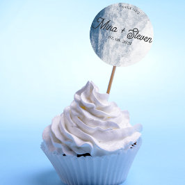Adesivo Casamento na Praia do Oceano Costeiro Aquarela Azu