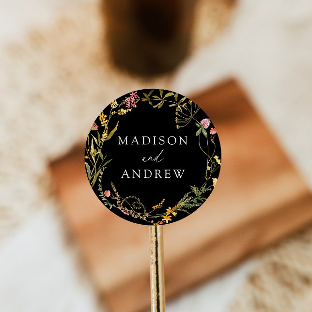 Adesivo Casamento Negra de Marinha Selvagem Elegante de Ve (Criador carregado)