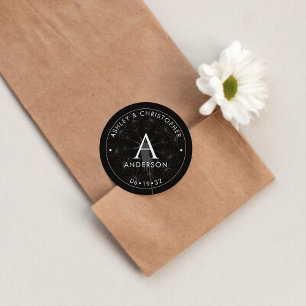 Adesivo Casamento Negra Elegante Moderno de Fumaça