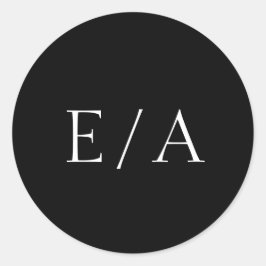 Adesivo Casamento Negra Moderno e Elegante Monograma Mínim