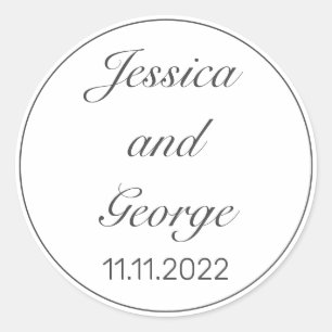 Adesivo Casamento Negro Branco Minimalista Moderno