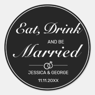 Adesivo Casamento Negro Branco Minimalista Moderno