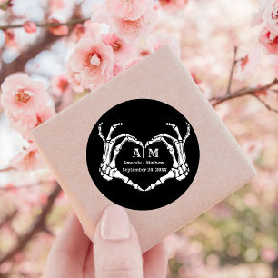 Adesivo Casamento Negro do Coração do Coração do Halloween