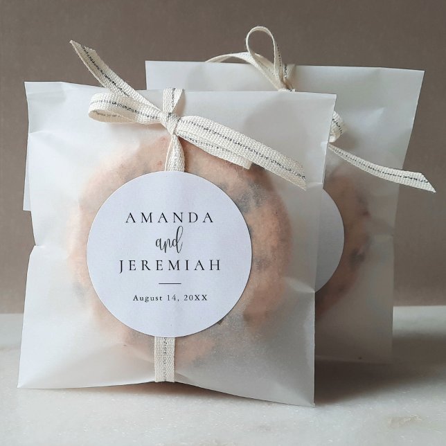 Adesivo Casamento Negro e Branco da Caligrafia Moderna Ele (Criador carregado)