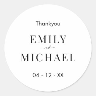 Adesivo Casamento Negro e Branco minimalista moderno