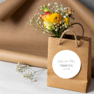 Adesivo Casamento Negro e Branco Minimalista Simples Obrig