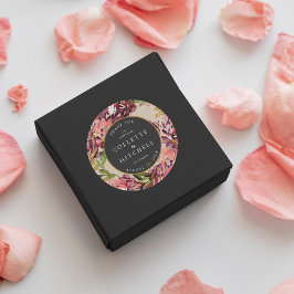 Adesivo Casamento Negro Rosa-Rosa-Quente-Buquê Romântico