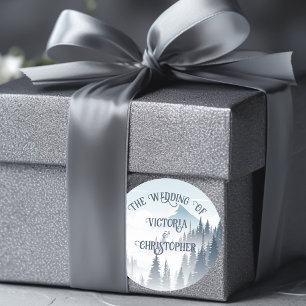 Adesivo Casamento no inverno de Floresta de Nevoeiro da Mo