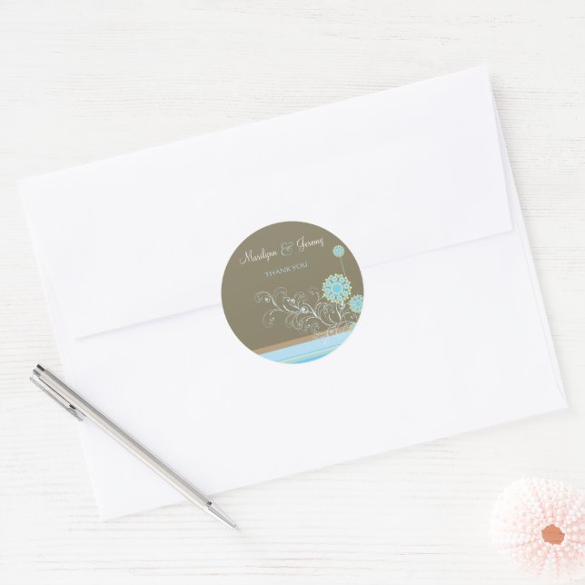 Adesivo Casamento no inverno de ventoinhas de Neve Azul Wh (Envelope)