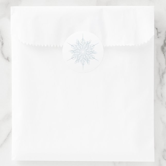 Adesivo Casamento no inverno Elegante Floco de Neve Azul-G (Bolsa)