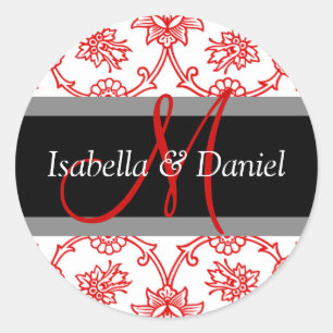 Adesivo casamento no inverno Monograma Selo