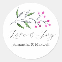 Adesivo Casamento no inverno Stickers Obrigado Simples