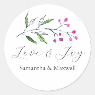 Adesivo Casamento no inverno Stickers Obrigado Simples