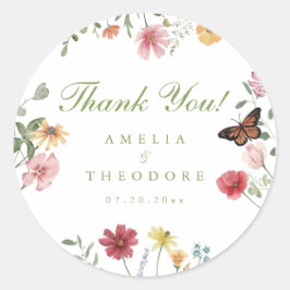 Adesivo Casamento no Jardim de Flores Silvestres