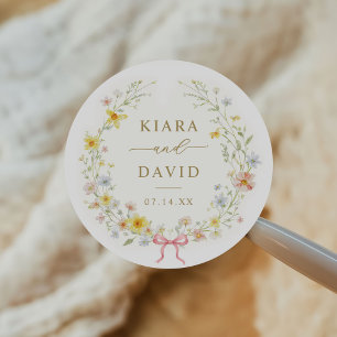 Adesivo Casamento no Jardim de Prados com Flores Silvestre